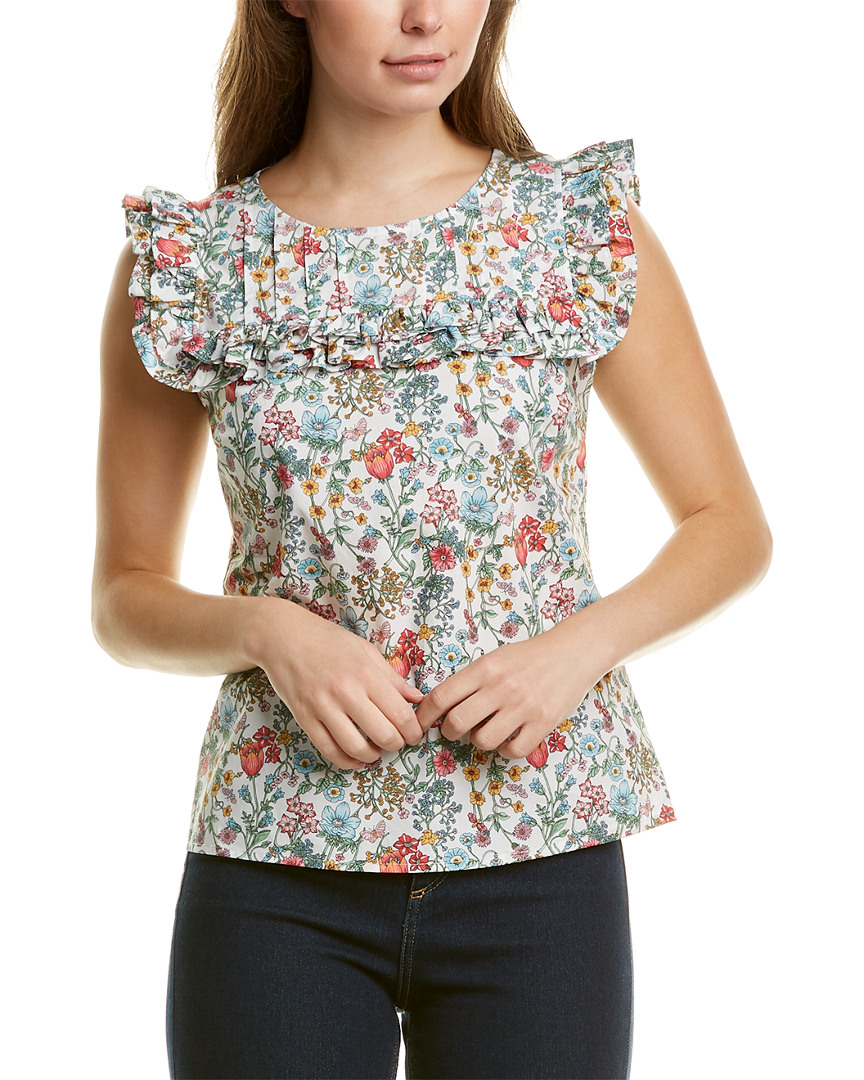 Image of Brooks Brothers Floral Blouse