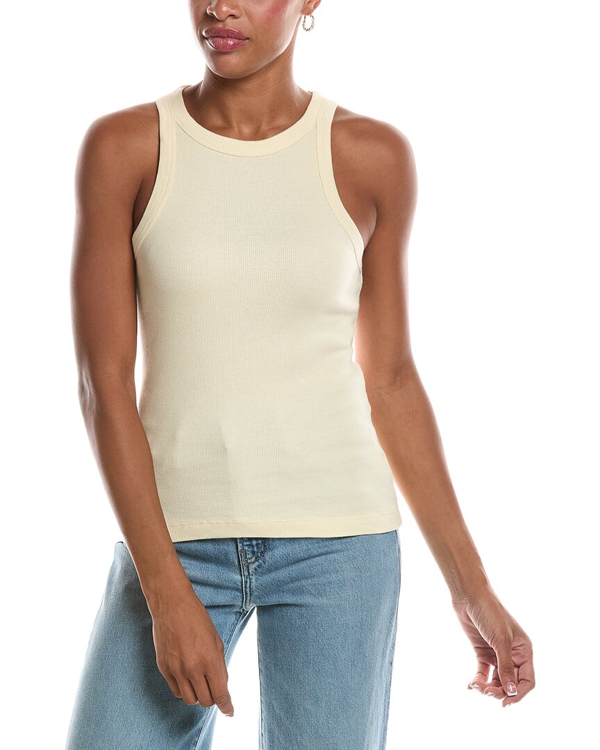 James Perse Cutaway Rib Tank In Neutral