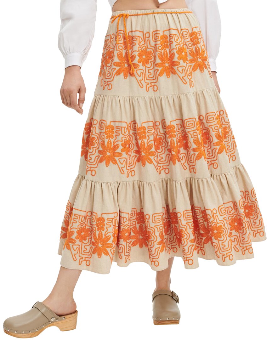 Shop Maje Linen-blend Skirt