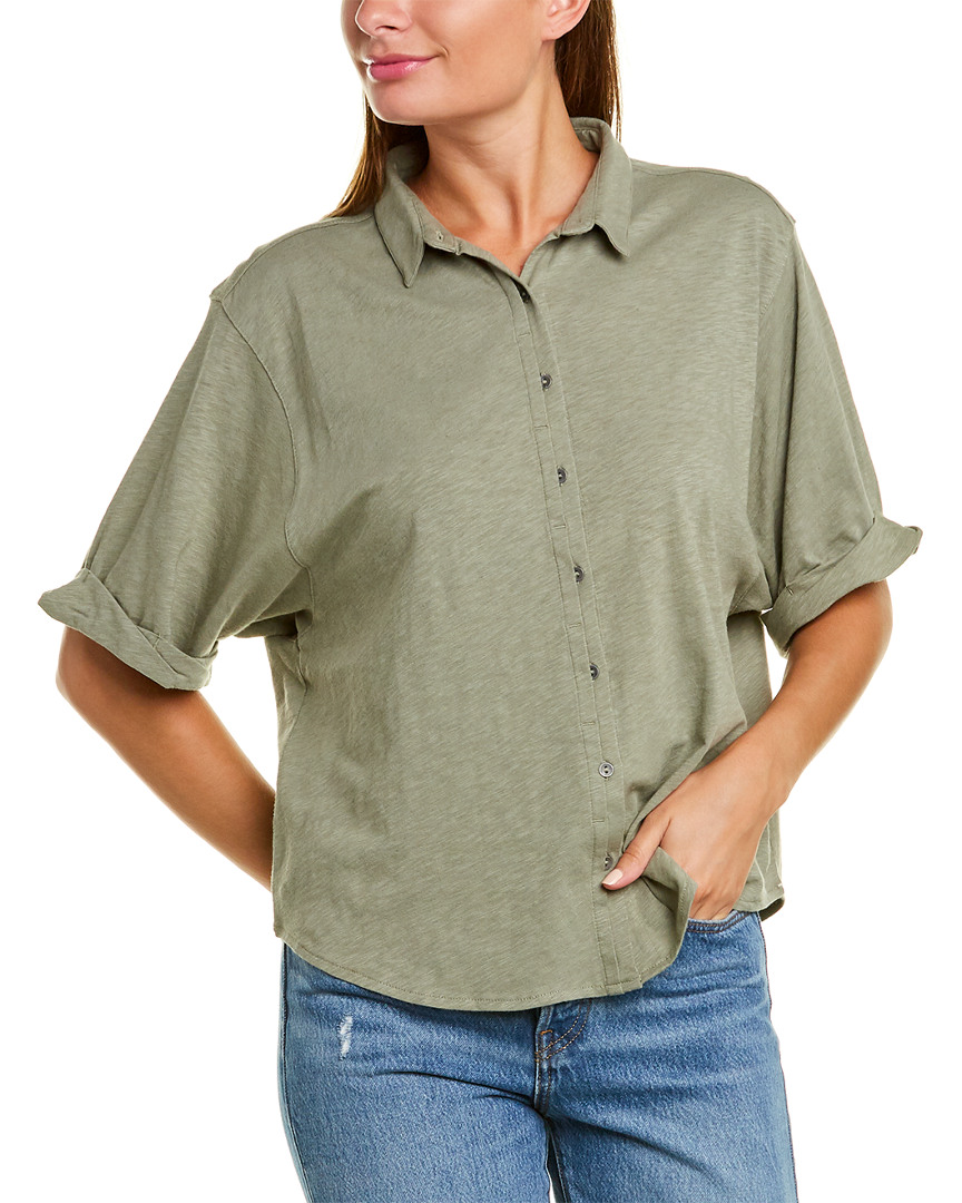 Image of Grey State Kahli Linen-Blend Shirt