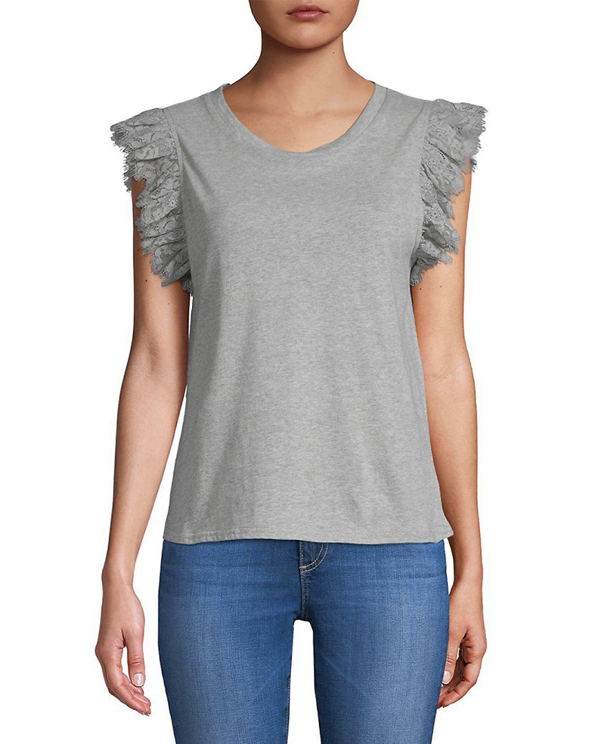 Image of Zero Degrees Celsius Ruffle Linen T-Shirt