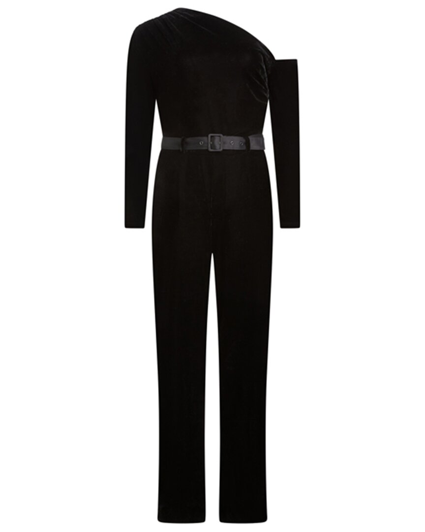 Shop Reiss Elyse Velvet Asymmetrical Jumpsuit