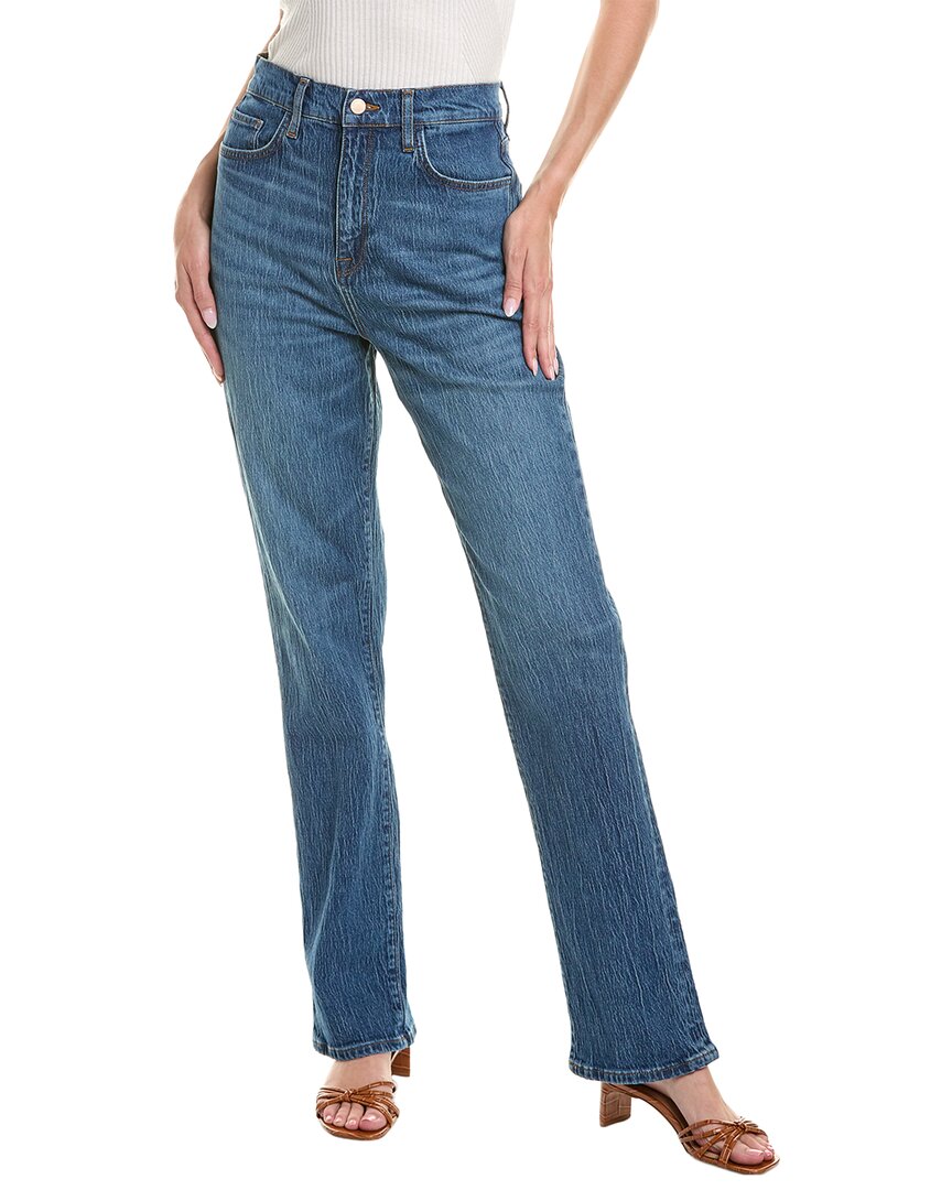 Shop Triarchy Ms.  Medium Indigo High-rise Straight Jean In Blue