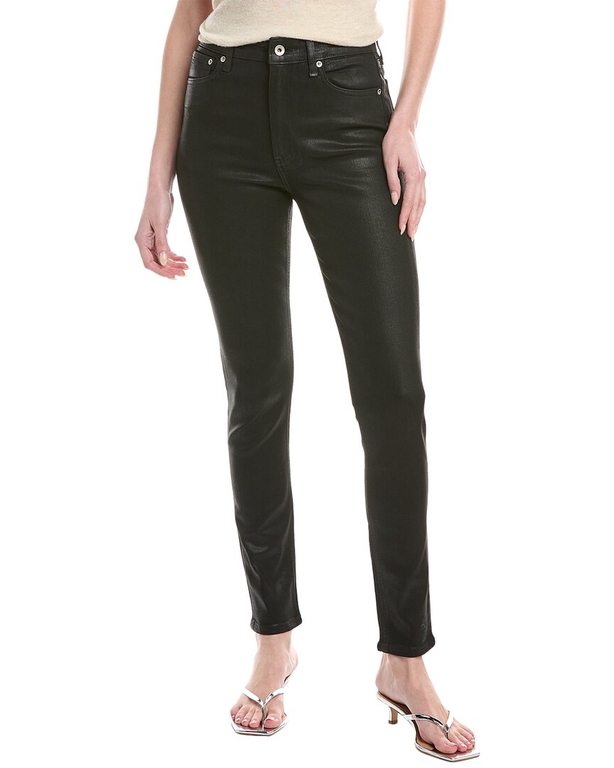 Rag & Bone Nina High-rise Coated Black Skinny Jean
