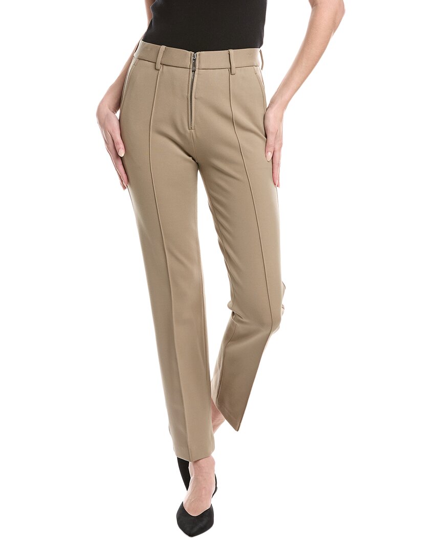 Helmut Lang Slim Ponte Pant In Brown