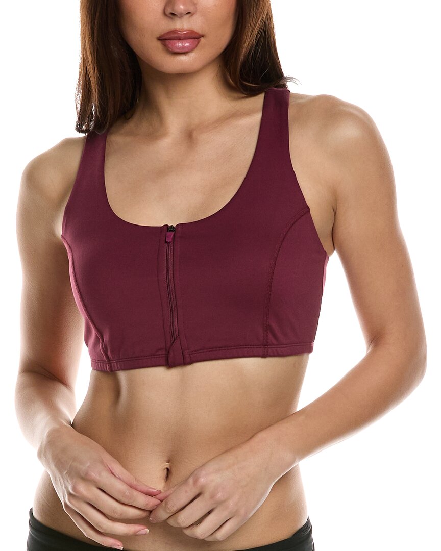 Year Of Ours Night Track Zip Bra In Red