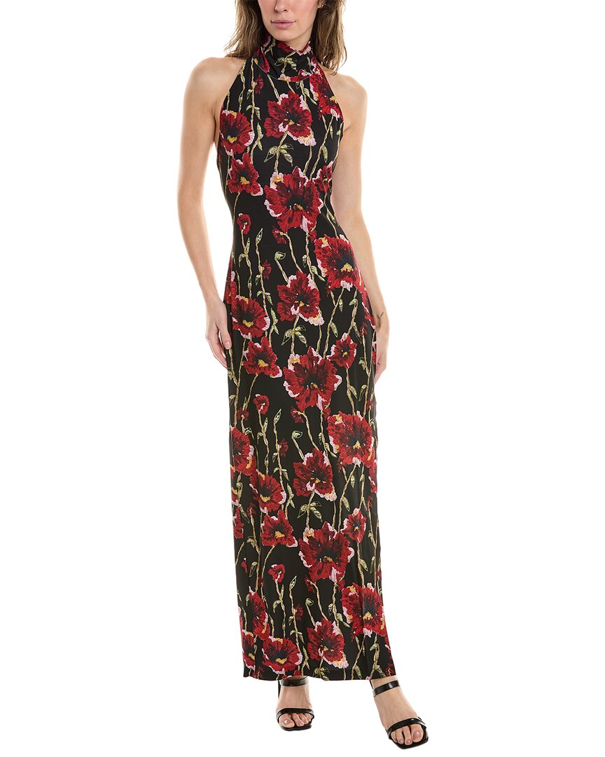 slim fit dress slacks HALTER TURTLE SIDE SLIT GOWN  Black  Norma Kamali