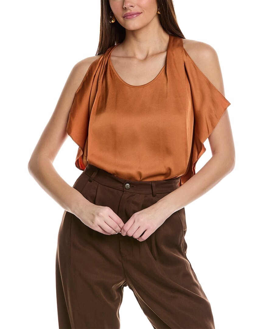Shop Reiss Camilla Top In Orange