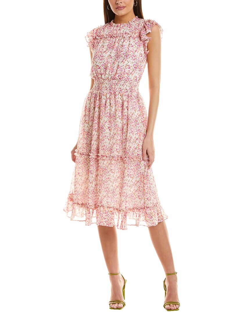 Cece Smocked Waist Midi Dress