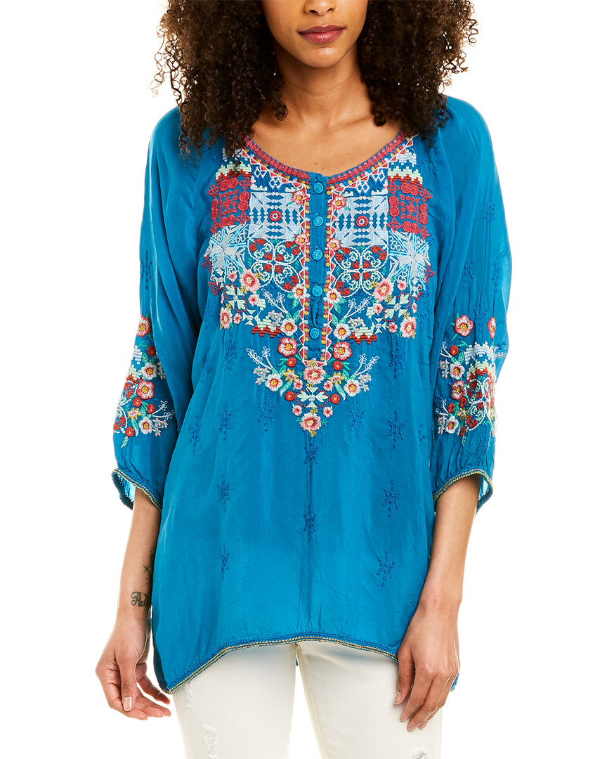 Johnny Was Top Women's Blue M eBay