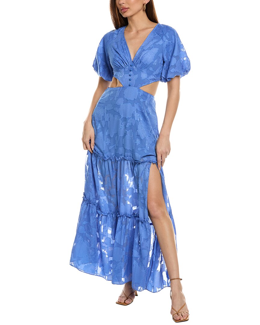Brook + Lynn Maxi Dress In Blue