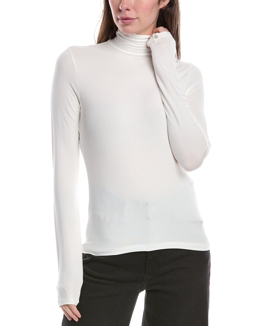 Rag & Bone Lucy Turtleneck Top In White