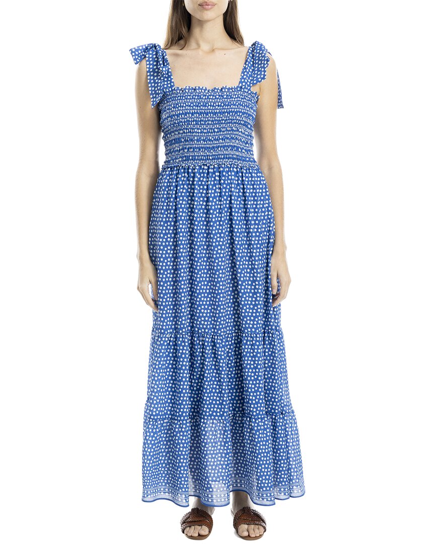 Max Studio Self Tie Smocked Bodice Maxi Dress