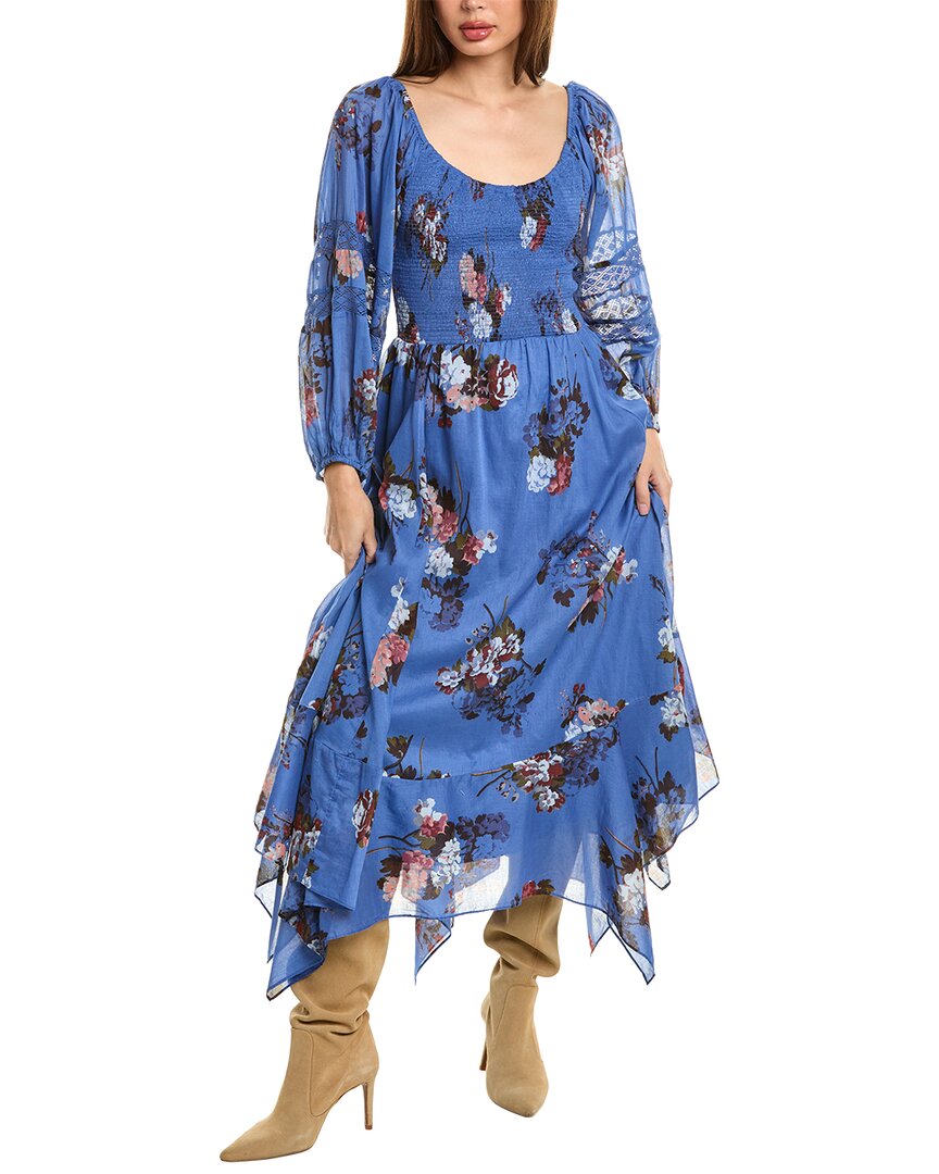 Shop Free People Morning Glory Maxi Dress In Blue