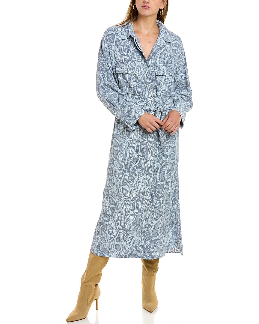 ENA PELLY ENA PELLY SNAKESKIN UTILITY MIDI DRESS