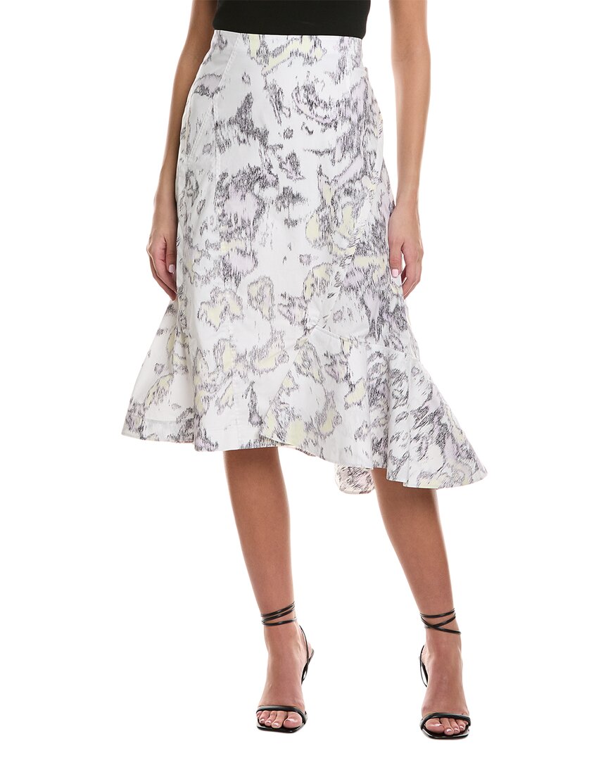 3.1 Phillip Lim Ruffle Hem Skirt In White
