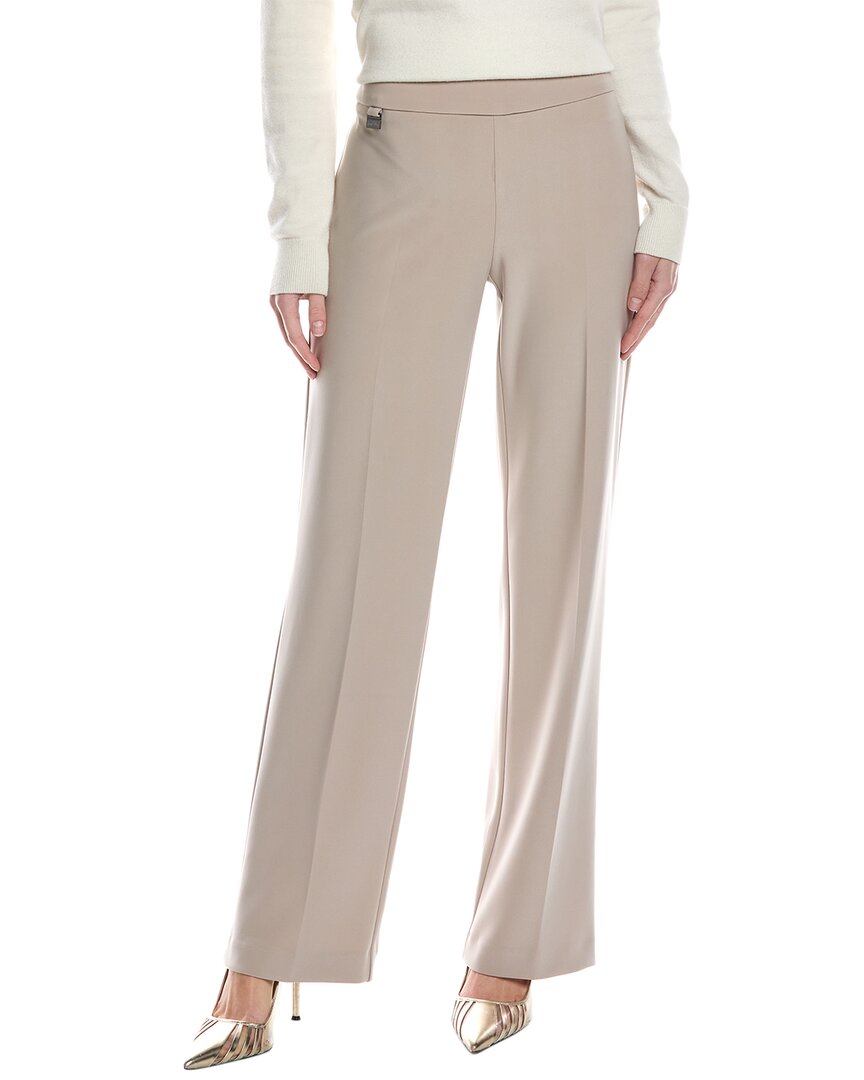 Joseph Ribkoff Hexagonal Jacquard Pant In Brown