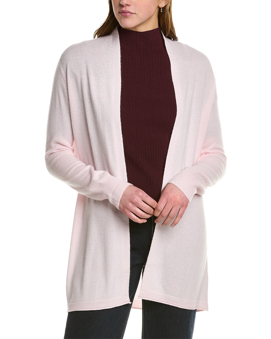 Shop Ainsley Basic Open Cashmere Cardigan In Pink
