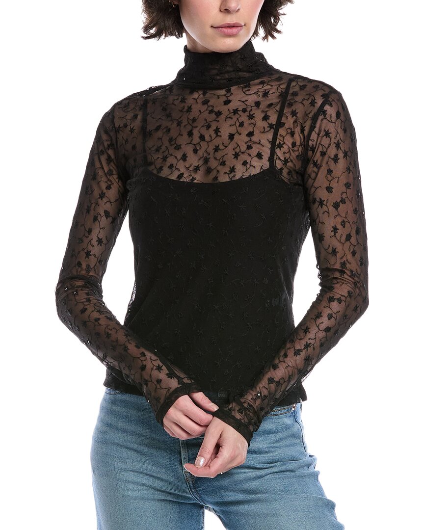 Rag & Bone Dahlia Lace Top In Black