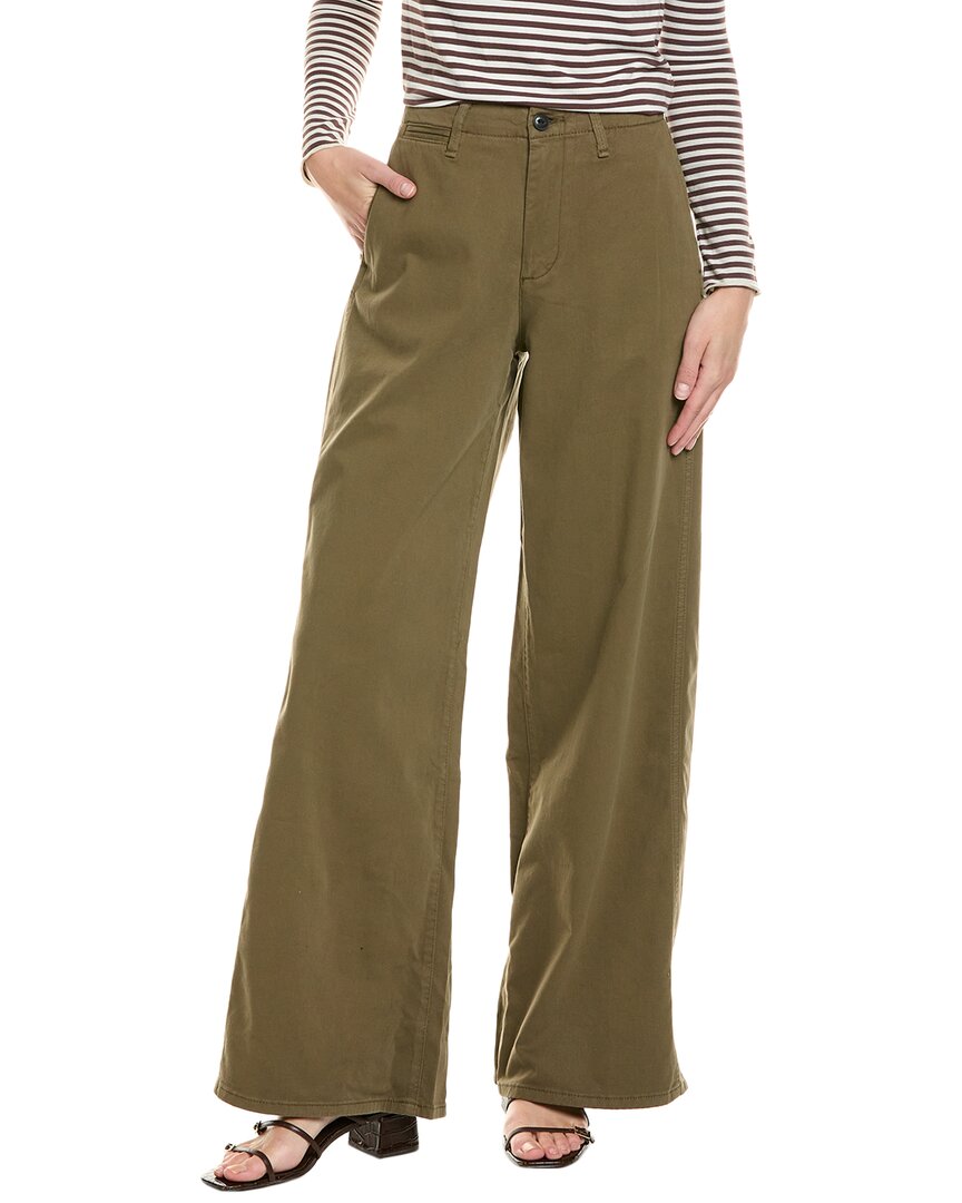 Shop Rag & Bone Sofie Wide Leg Chino In Green