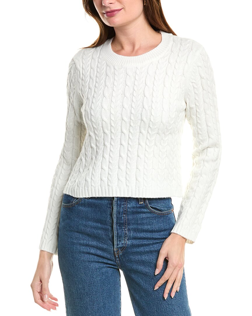 Design History Mock Neck Sweater In White