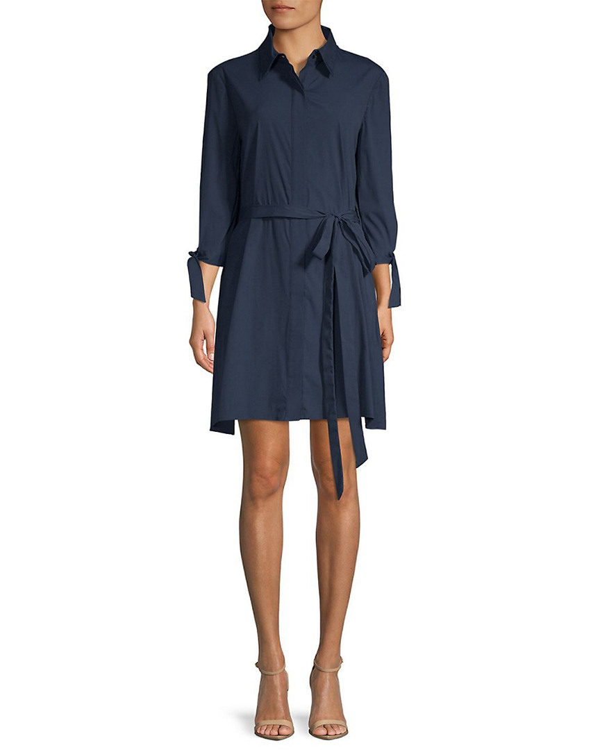 Image of MILLY Avery Quarter-Sleeve Shirtdress