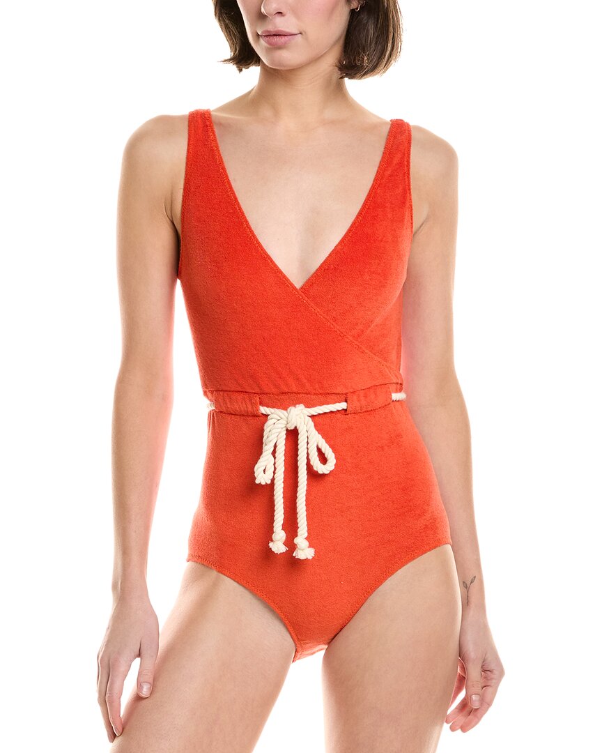 Lisa Marie Fernandez Lis Marie Fernandez Yasmin Maillot One-piece In Orange