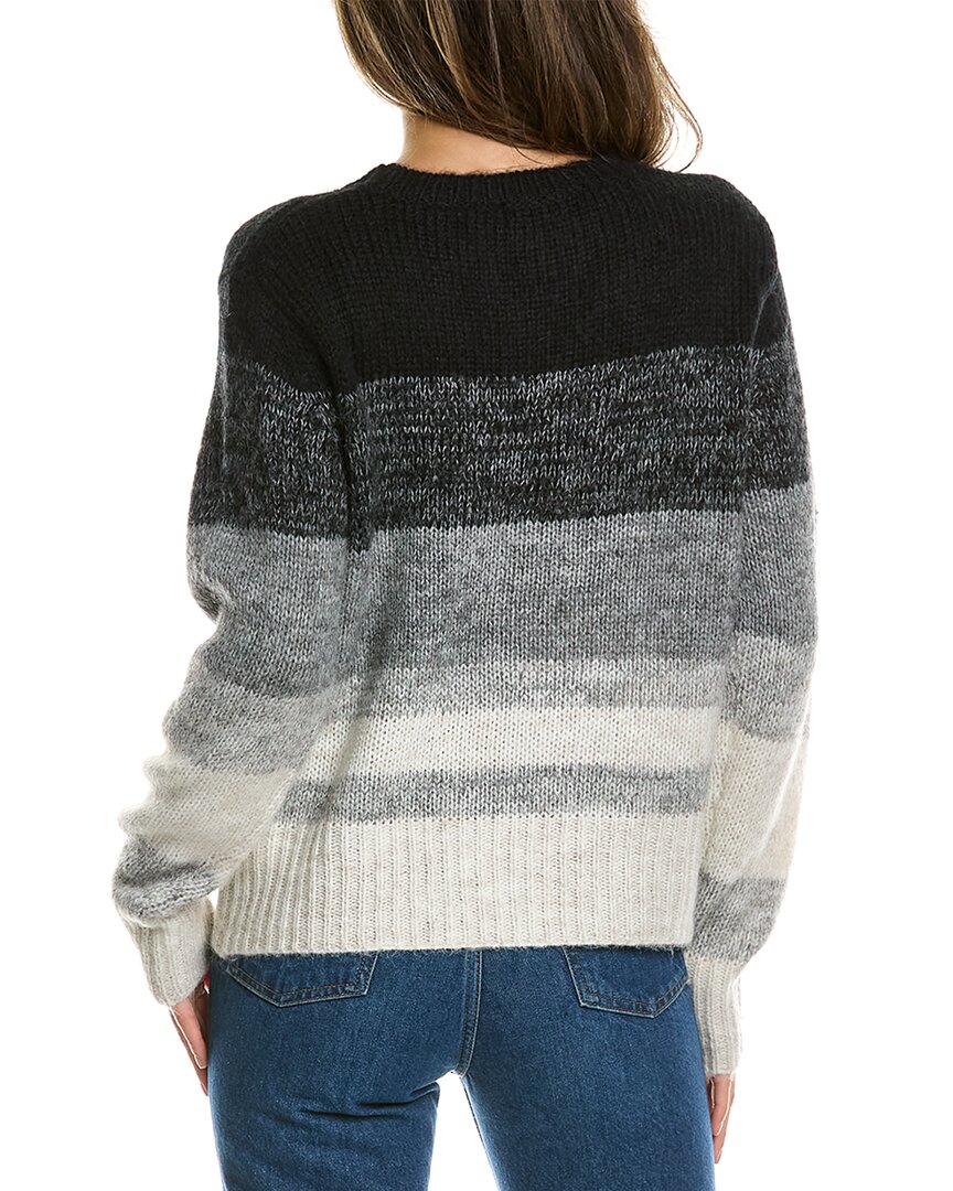 Shop Lea & Viola Ombre Wool-blend Sweater In Grey