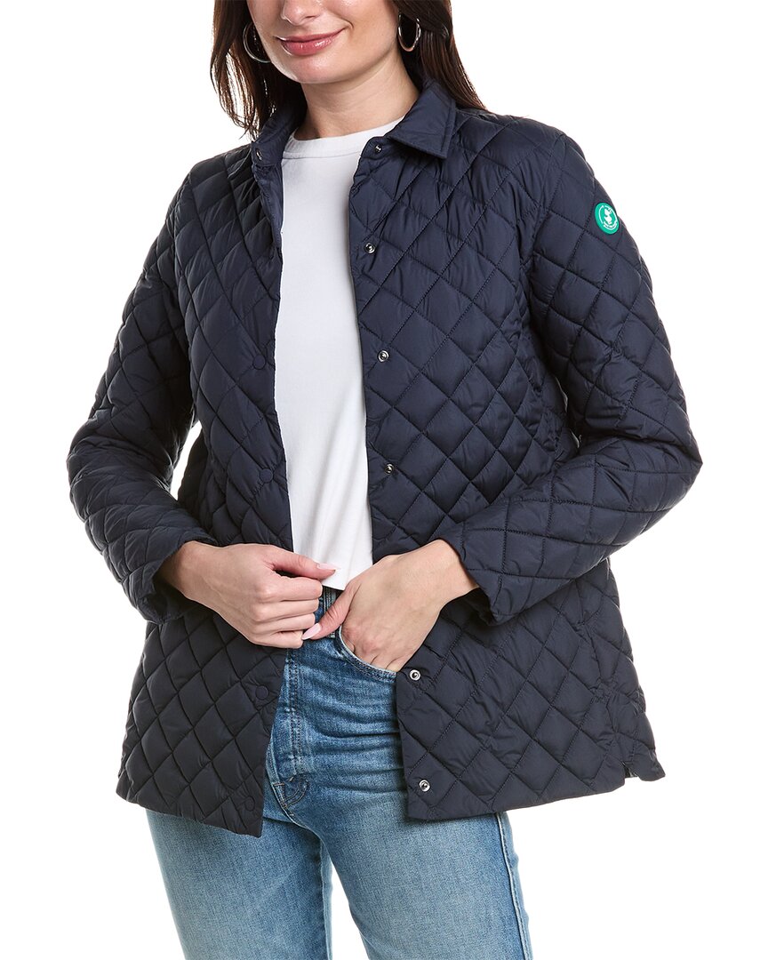 Save The Duck Libra Short Quilt Jacket In Navy