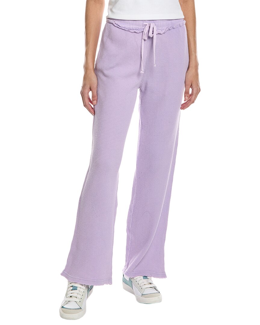 Shop Aiden Waffle Knit Pant In Purple