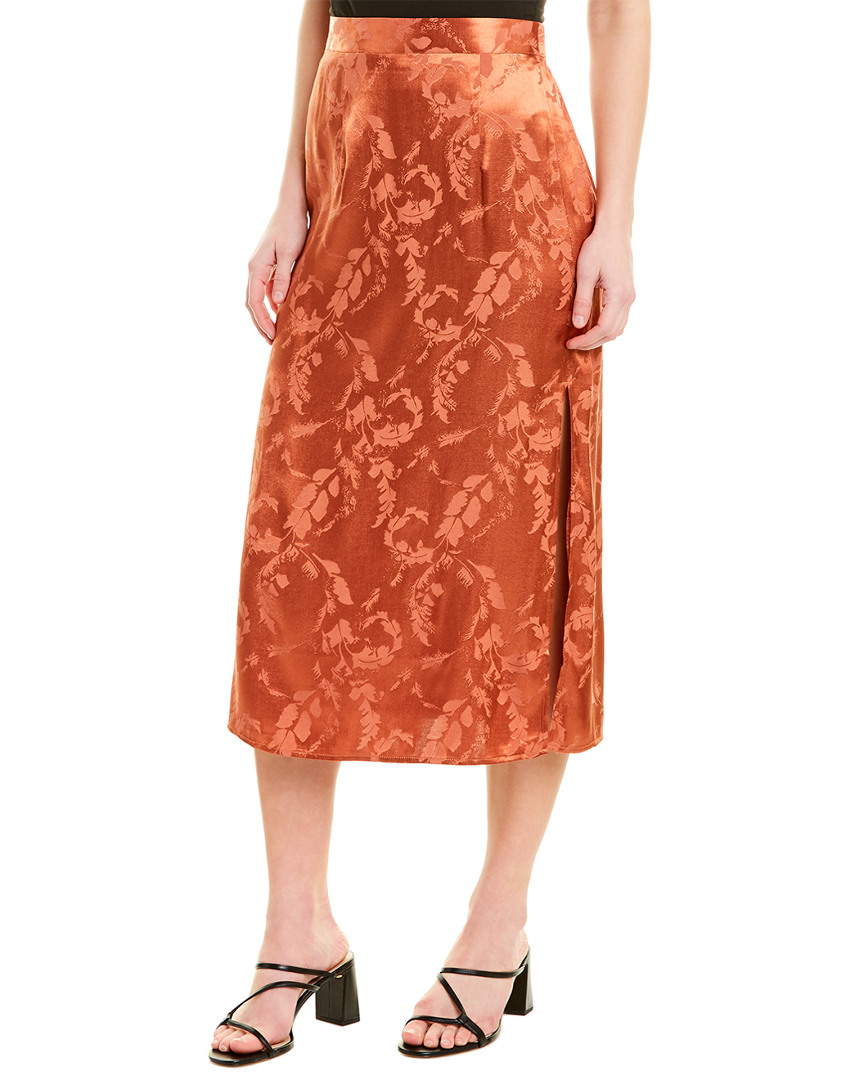 Image of Saltwater Luxe Satin Midi Skirt