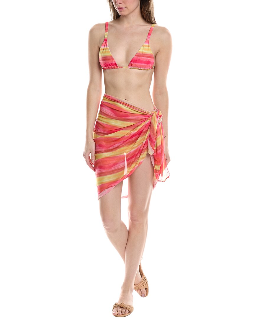 Vera Dolini 3pc Swimsuit & Pareo Set In Multi