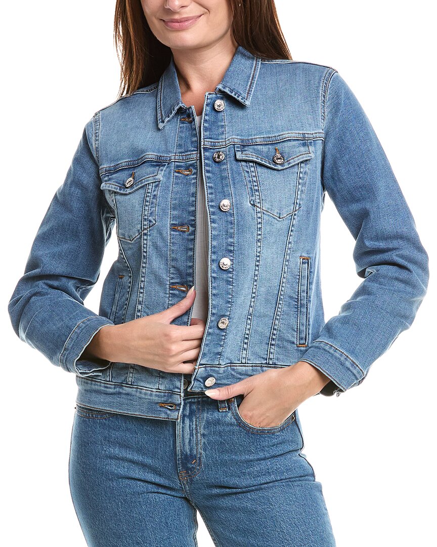 7 For All Mankind Denim Modern Trucker Jacket In Blue