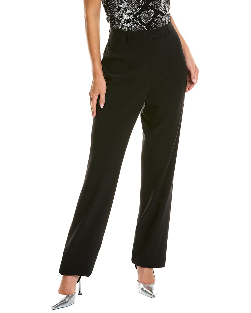 Shop Michael Kors Yasmeen Wool-blend Pant In Black