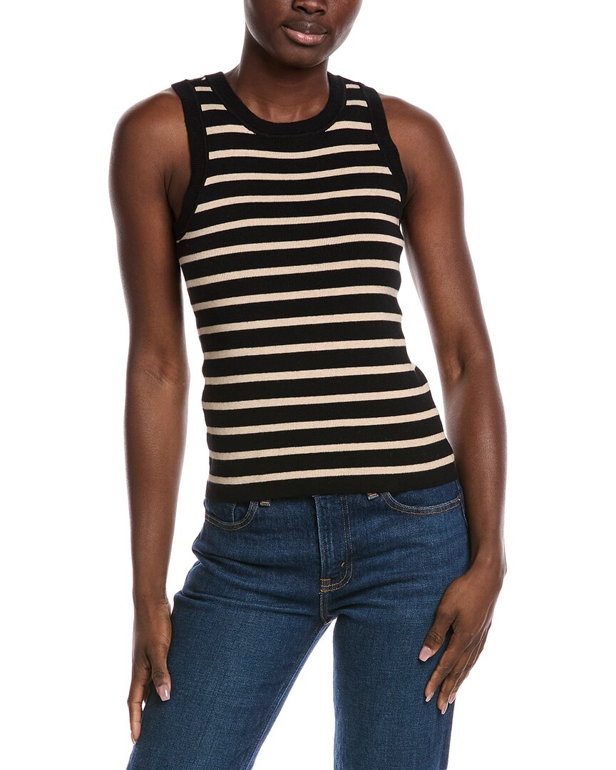 Minnie Rose Cashmere-blend Tank In Black