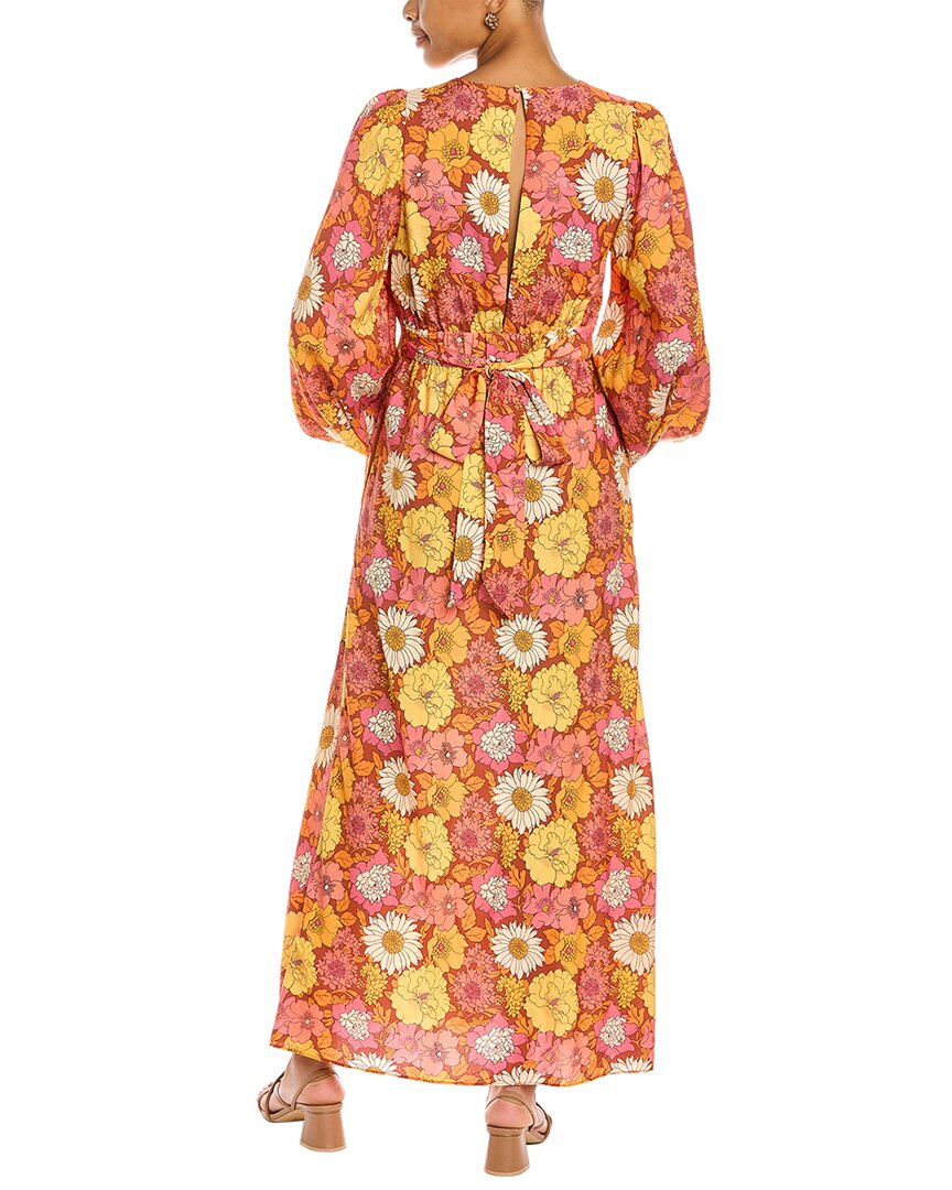 Shop Ted Baker Printed Maxi Dress In Orange