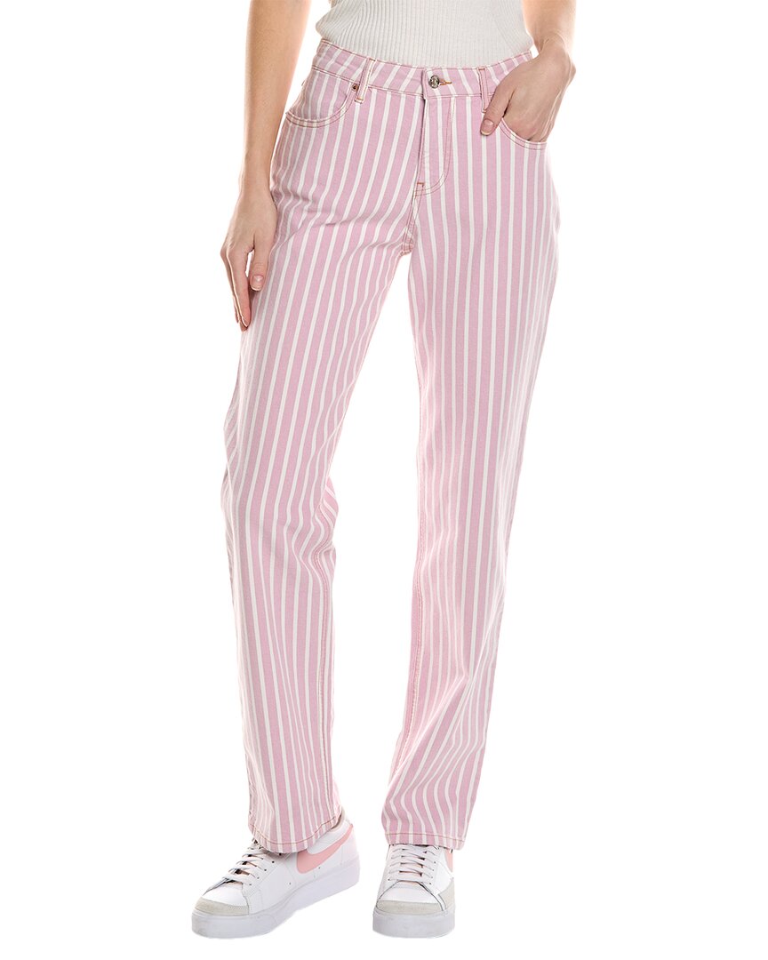 Shop Ba&sh Striped Jean In Pink