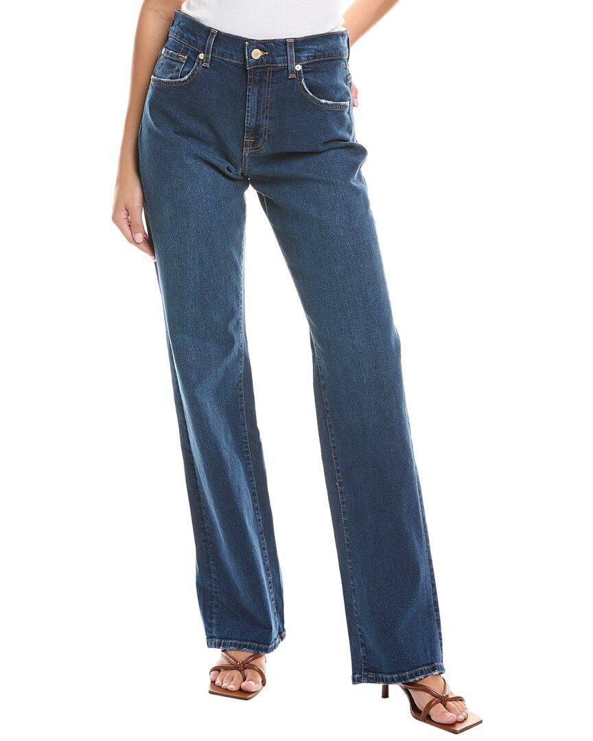 7 For All Mankind Tess Long Beach High-rise Trouser Jean In Multi