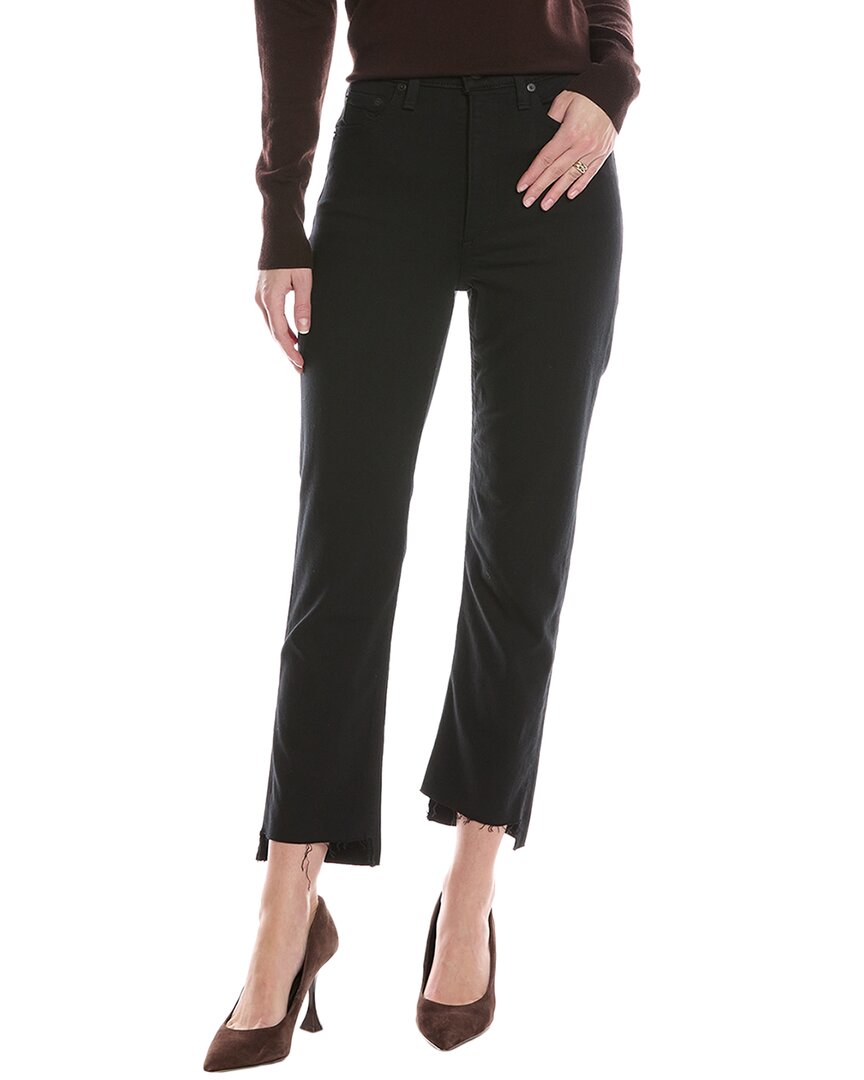 Rag & Bone Nina High Waist Rigid Ankle Cigarette Jeans In Black