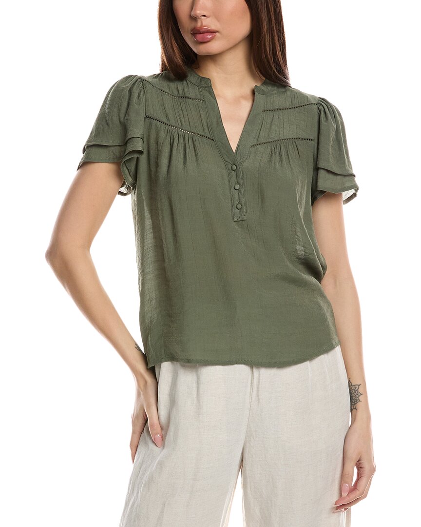 NANETTE LEPORE NANETTE NANETTE LEPORE FLUTTER SLEEVE BLOUSE