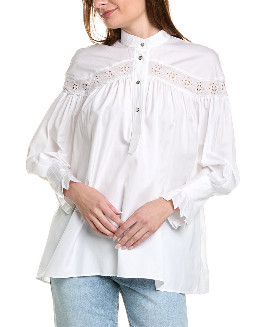 Pre-owned Cedric Charlier Blouse Women's In White