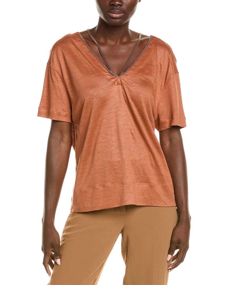 Brunello Cucinelli Linen & Silk-blend T-shirt