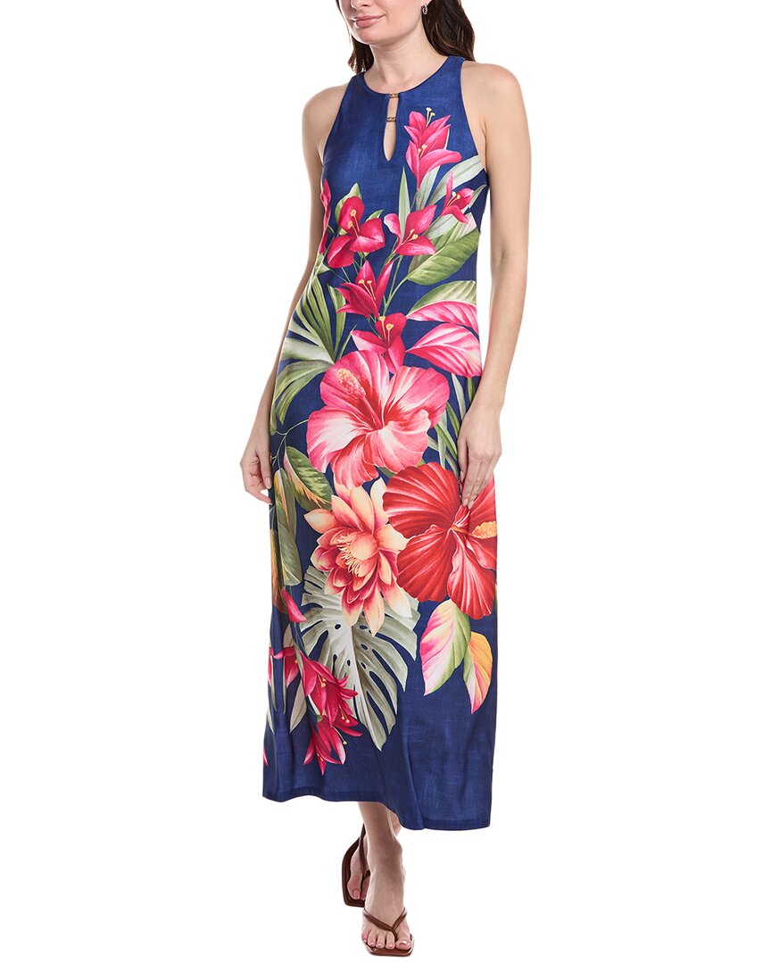 Tommy Bahama Jasmina La Botanica Floral Maxi Dress In Blue