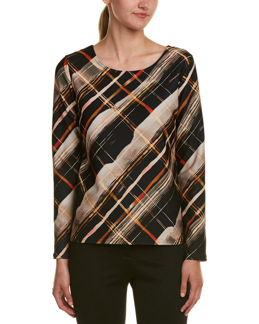 Image of Sara Campbell Plaid Knit Top