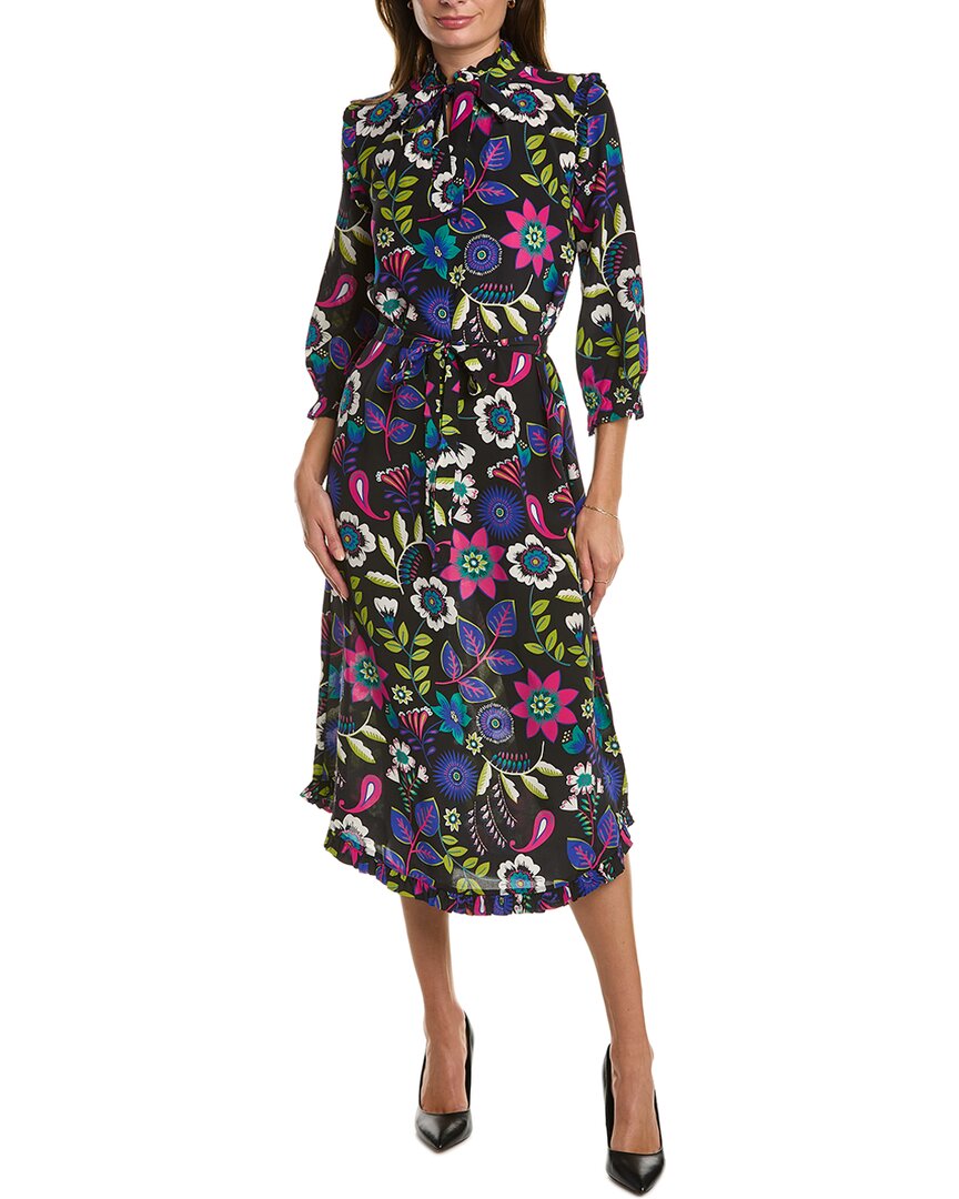 Tyler Boe Tyler Böe Ohara Silk Midi Dress In Multi | ModeSens