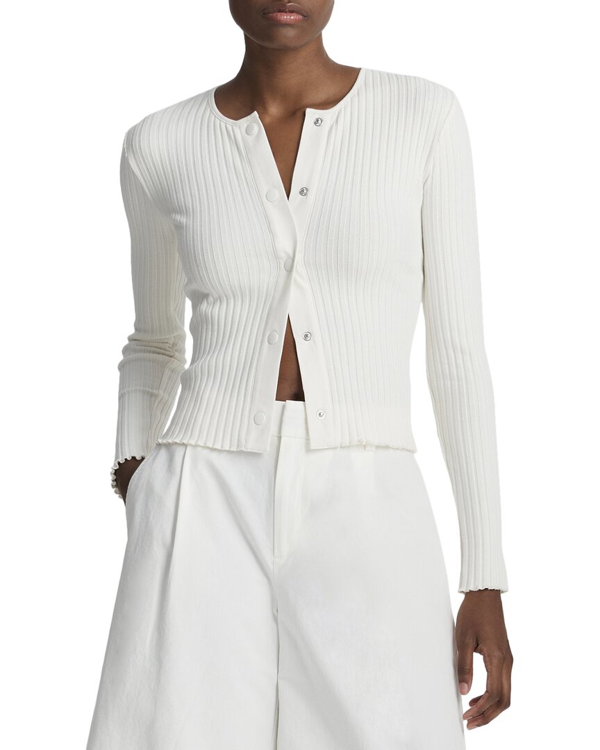 Shop Vince Rib Novelty Top In White
