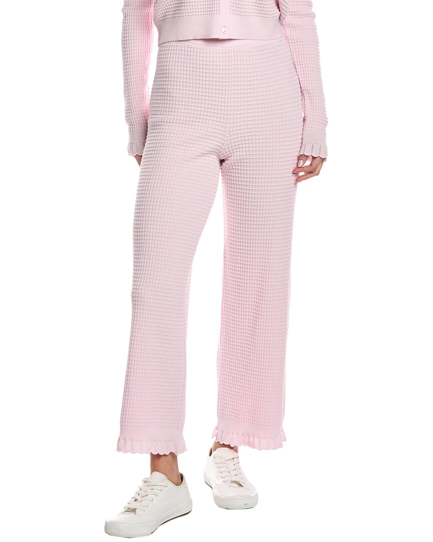 Theory Lace Trim Pant In Pink