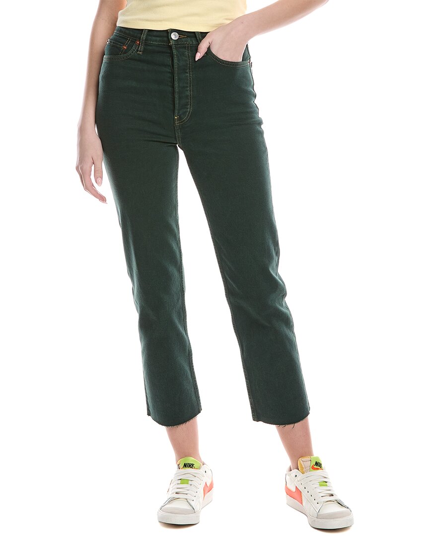 Re/done 70s Ultra High-rise Washeve Stovepipe Jean In Blue