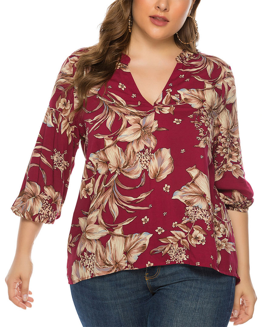 Image of Romanissa Plus Long Sleeve Blouse