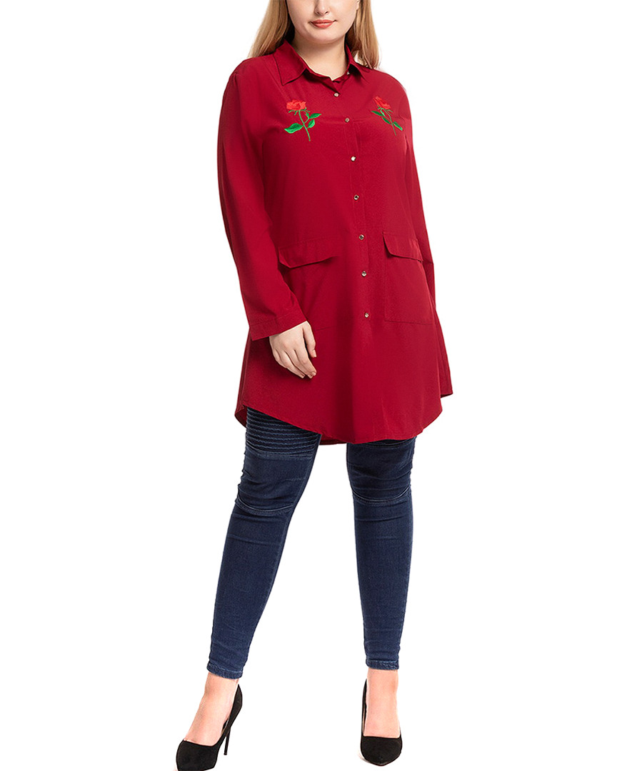 Image of Monica Fashion Plus Long Sleeve Shirt